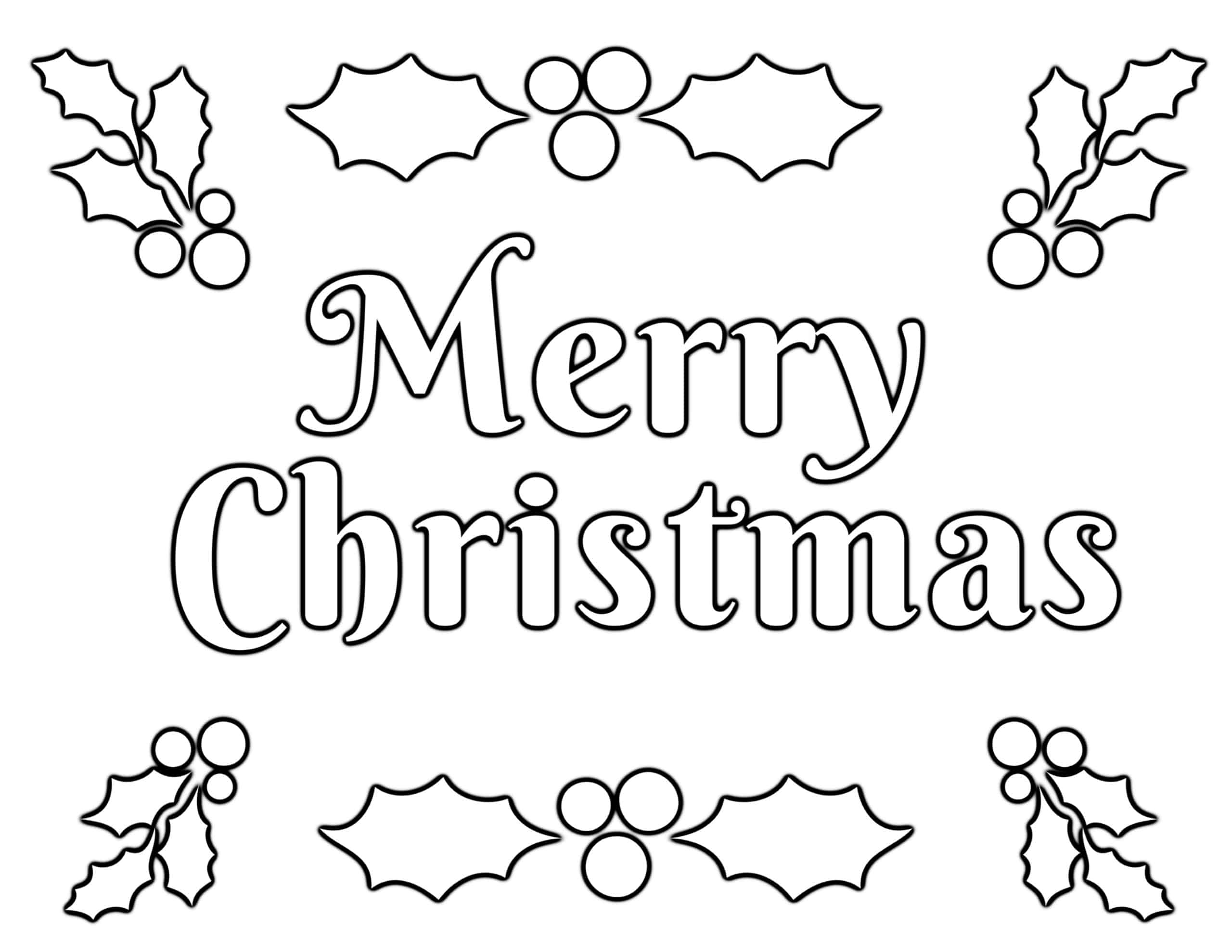merry christmas coloring pages for preschoolers