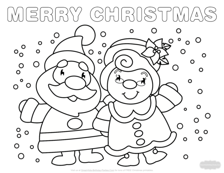 22+ Printable Merry Christmas Coloring Pages Free Download