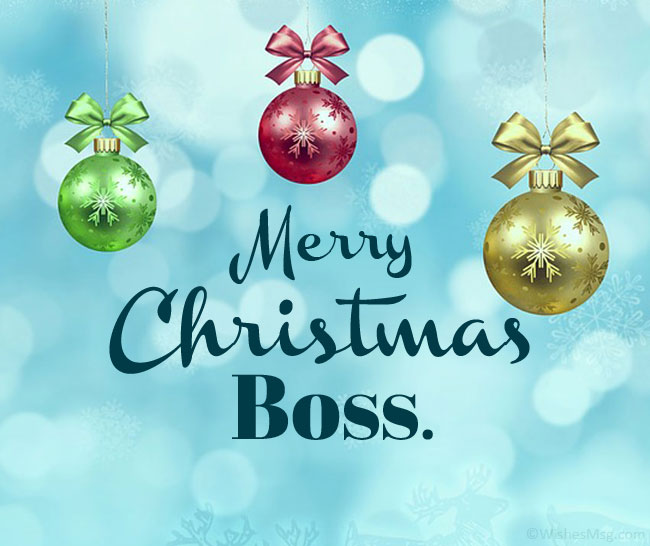 Merry Christmas Wishes For Boss