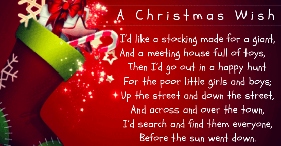 Short Christmas Poems For Kids